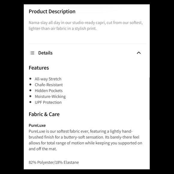 ✨2/$75 ✨ Fabletics Purelux Capri - Picture 3 of 3